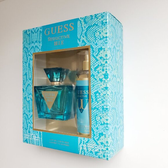 GUESS ' Seductive Blue ' Boxed Gift Set for Women Italy Eau de Toilette + Mist - Picture 3 of 5